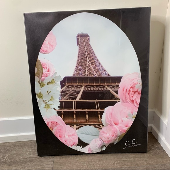 Decorative Canvas Wall Art Eiffel Tower Floral Home Bedroom Parisian - Picture 8 of 14